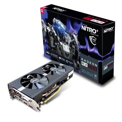 SAPPHIRE NITRO+ RX 580 4GB AMD 4GB GDDR5 256bit SAMSUNG memória PCIe videokártya