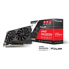 SAPPHIRE PULSE RX 6500 XT GAMING OC AMD 4GB GDDR6 64bit PCIe videokártya