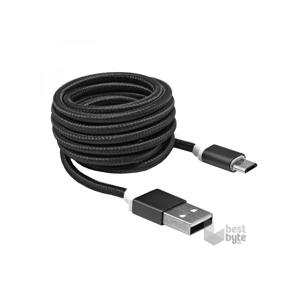 Sbox USB AM-MICRO-15B 1,5m fekete Micro USB kábel