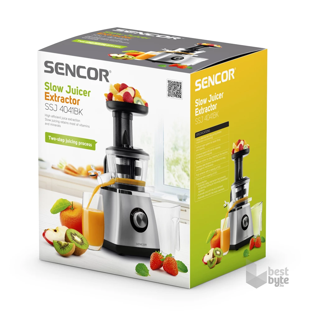 Sencor SSJ 4041BK fekete-ezüst gyümölcsprés