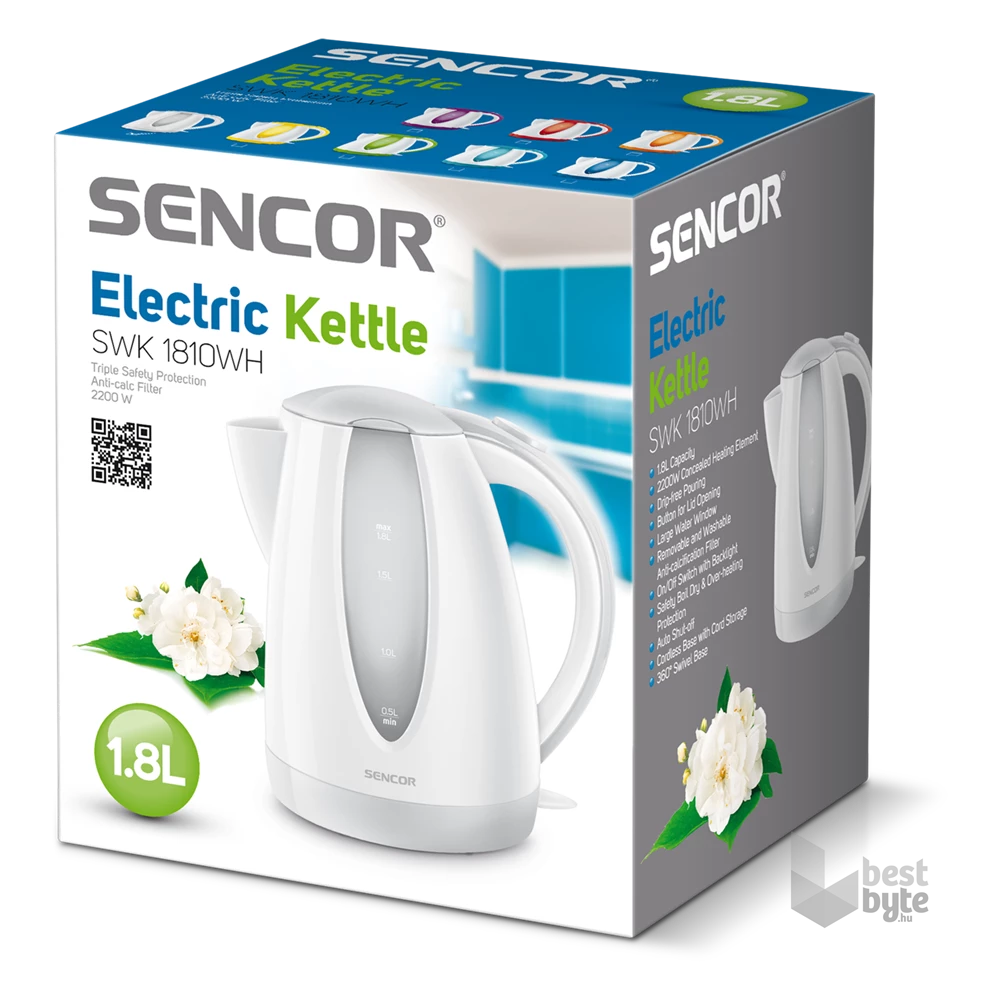 Sencor SWK 1810WH 1,8L-es fehér vízforraló