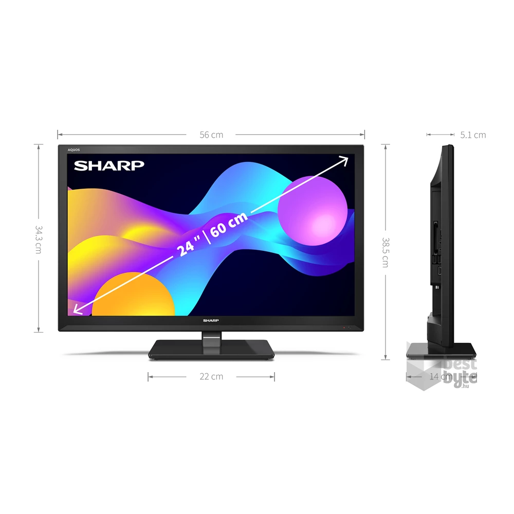 SHARP 24EE3E 60cm-es HD Smart LED TV