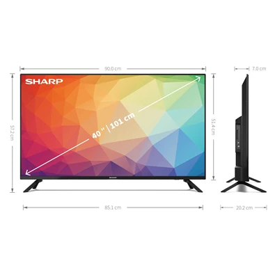 SHARP 40FG2EA 100cm-es FULL HD Android keretnélküli LED TV