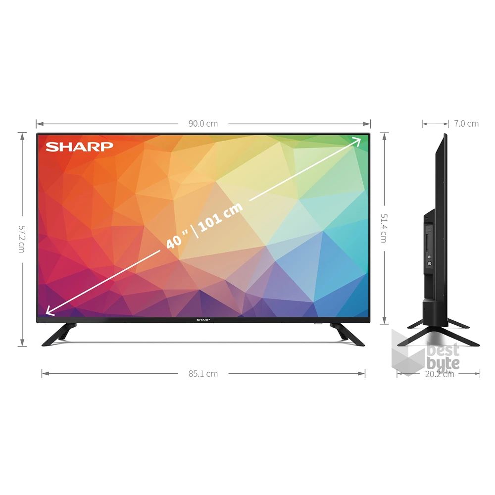 SHARP 40FG2EA 100cm-es FULL HD Android keretnélküli LED TV