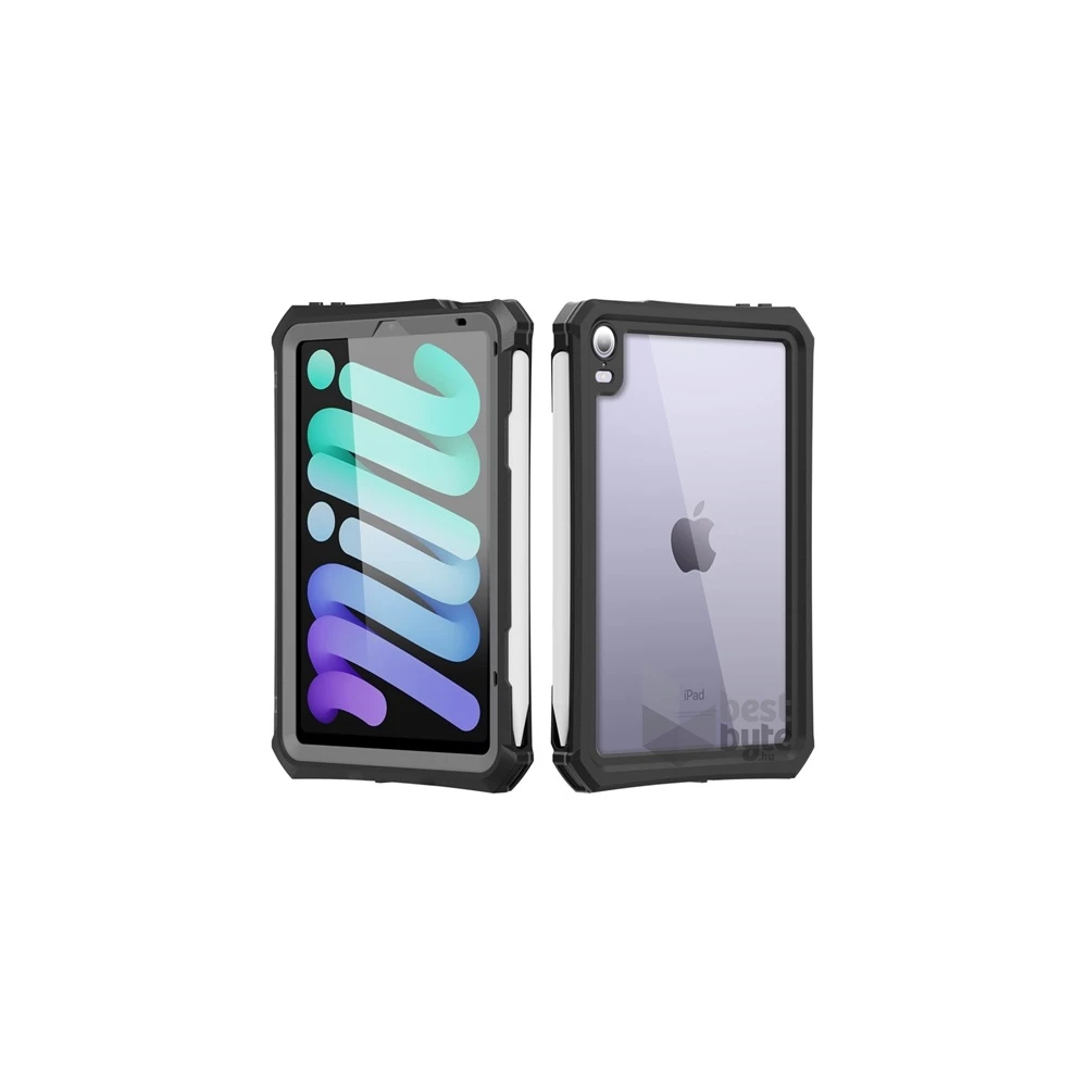 SHELLBOX GP-111622 iPad mini 6 (2021) fekete vízálló tok