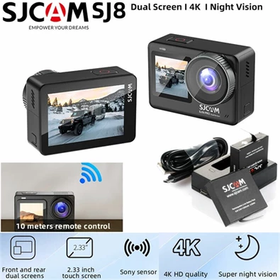 SJCAM Aciton SJ8 Dual Screen 4K fekete sportkamera