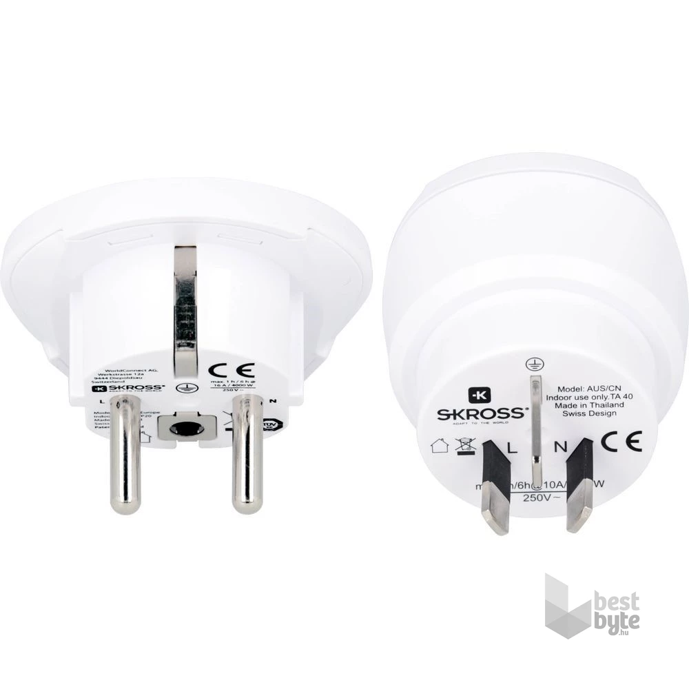 SKROSS 1.500210-E AU/CN/EU fehér átalakító