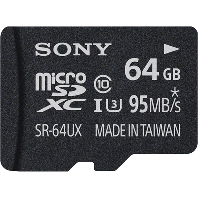 SONY 64GB SD micro (SDXC Class 10 UHS-I U3 ) (SR64UXA) memória kártya adapterrel