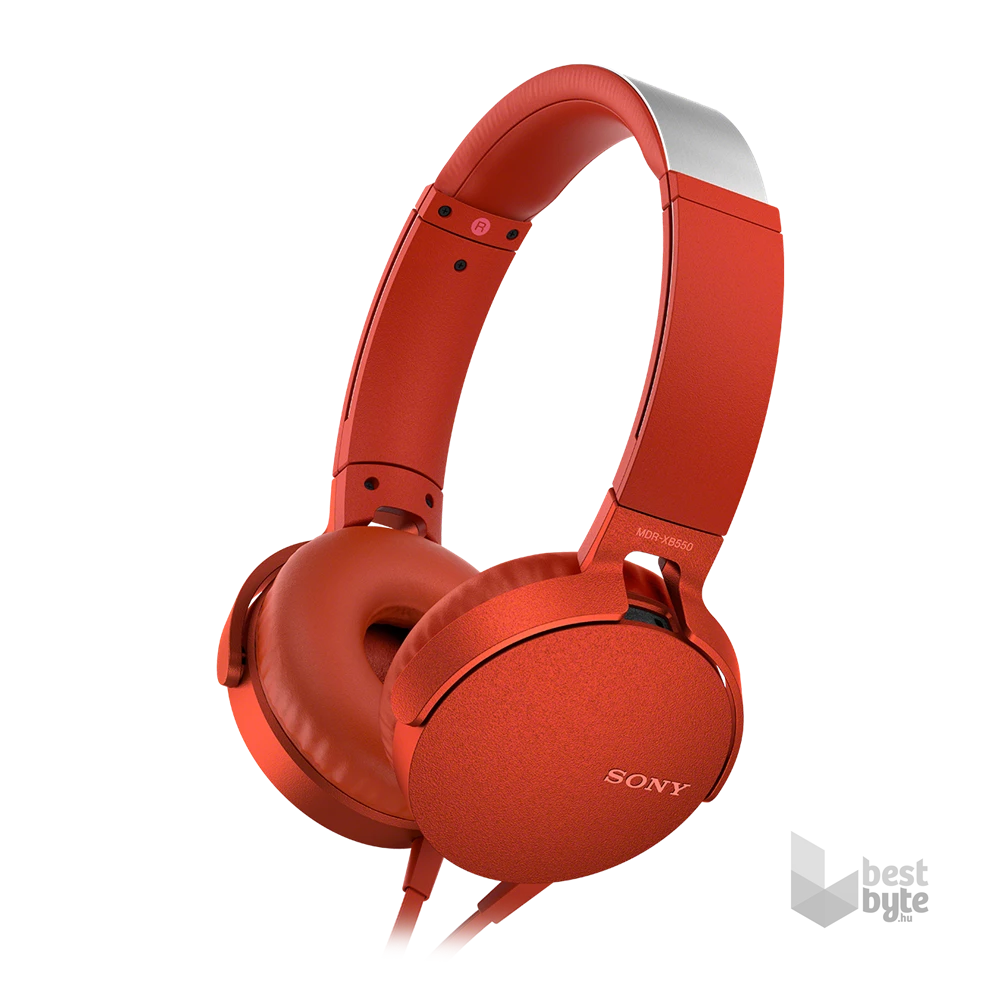 SONY MDRXB550APR.CE7 extra bass piros fejhallgató
