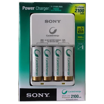 SONY BCG-34HH4KN akkutöltő +4x2100 AA NiMH Akku