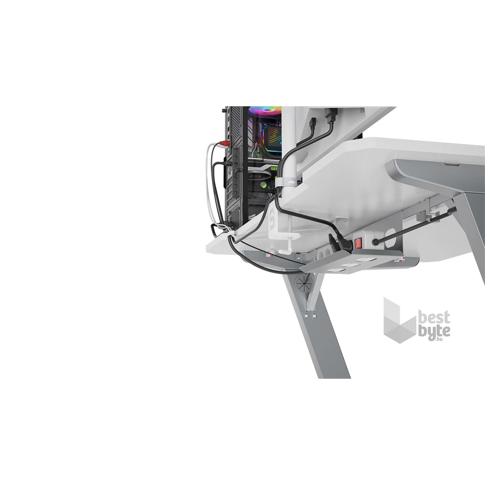 SPC Gear GD100 Onyx White fehér gamer asztal
