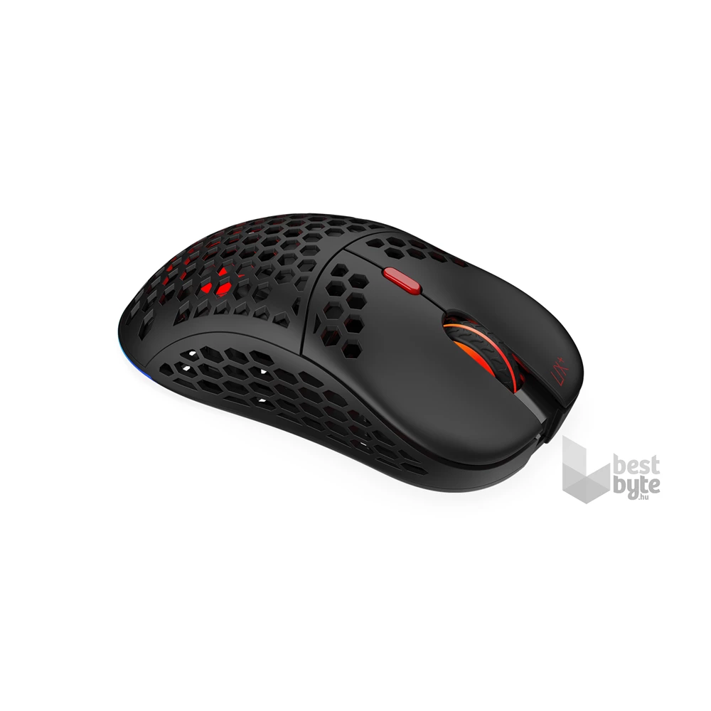 SPC Gear LIX Plus Wireless fekete vezeték nélküli gamer egér
