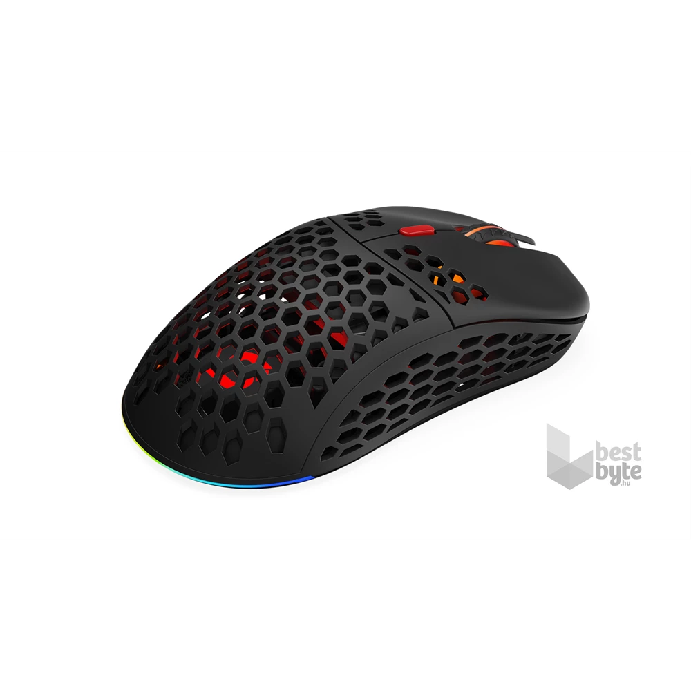 SPC Gear LIX Plus Wireless fekete vezeték nélküli gamer egér