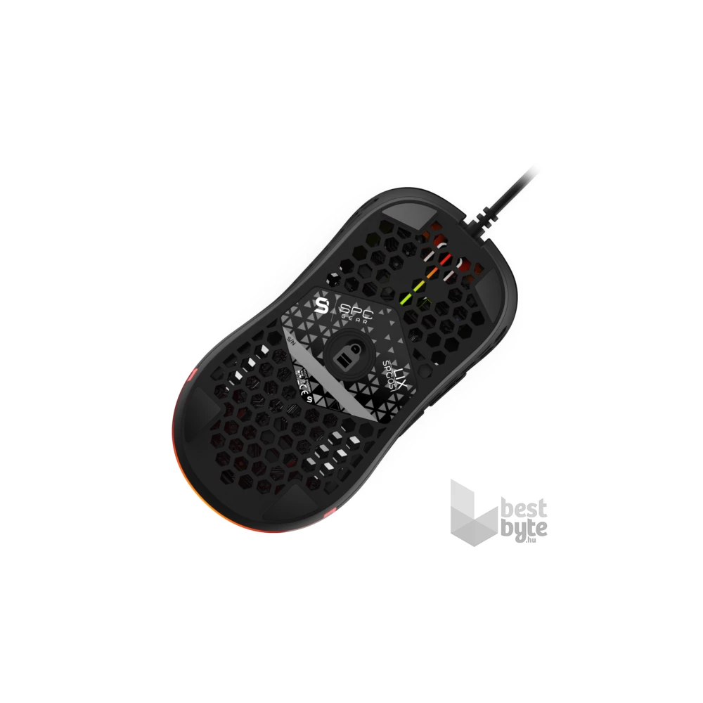 SPC Gear LIX fekete gamer egér