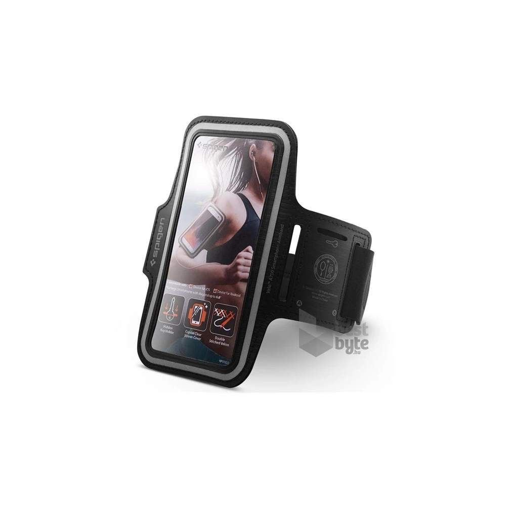 SPIGEN 000EM21193 univerzális 6,9" fekete karra rögzíthető telefontartó