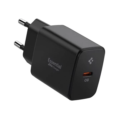 SPIGEN ACH09217 20W GaN PD Type-C fekete hálózati töltő