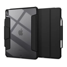 SPIGEN ACS07678 iPad Pro 12.9 (2018) / iPad Air 13 (2024) fekete bőr hatású oldalra nyíló tok