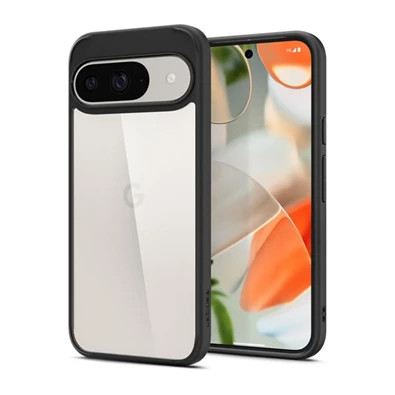 SPIGEN ACS07690 Google Pixel 9 Pro 5G / Pixel 9 5G átlátszó/fekete műanyag hátlap