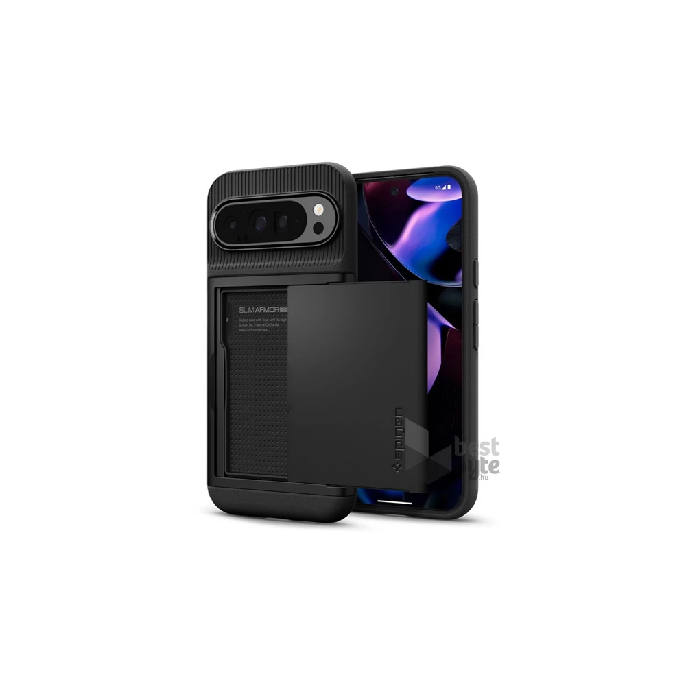 SPIGEN ACS07729 Google Pixel 9 Pro XL 5G fekete szilikon hátlap