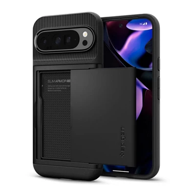 SPIGEN ACS07729 Google Pixel 9 Pro XL 5G fekete szilikon hátlap
