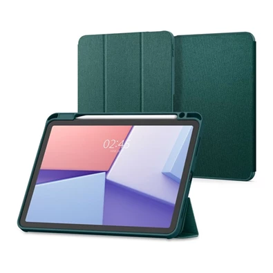 SPIGEN ACS07755 iPad Pro 11 (2022) / iPad Pro 11 (2021) / iPad Pro 11 (2020) sötétzöld oldalra nyíló tok