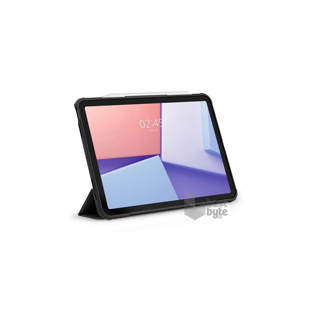 SPIGEN ACS07758 iPad Pro 11 (2022) / iPad Pro 11 (2021) / iPad Pro 11 (2020) szürke bőr hatású oldalra nyíló tok