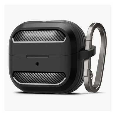 SPIGEN ACS08330 Galaxy Buds 3/Buds 3 Pro fekete szilikon tok