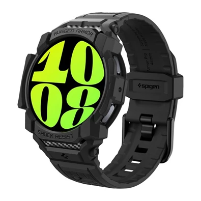 SPIGEN ACS08338 Galaxy Watch 7 44mm (SM-L310) / Galaxy Watch 7 eSIM 44mm (SM-L315) fekete szilikon óraszíj