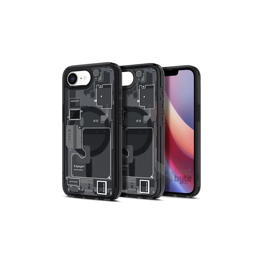 SPIGEN ACS09141 iPhone 16e fekete műanyag hátlap