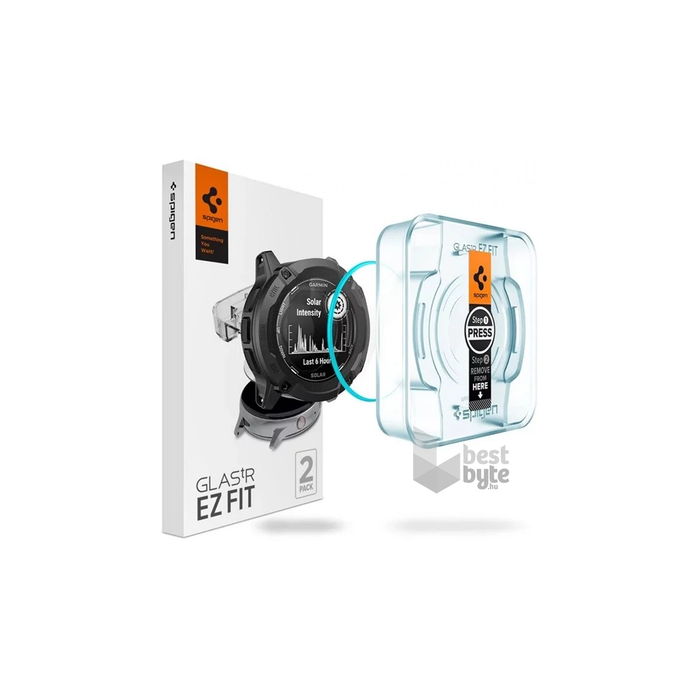 SPIGEN AGL07593 2db Garmin Instinct 2X Solar 2.5D 9H üveg kijelzővédő