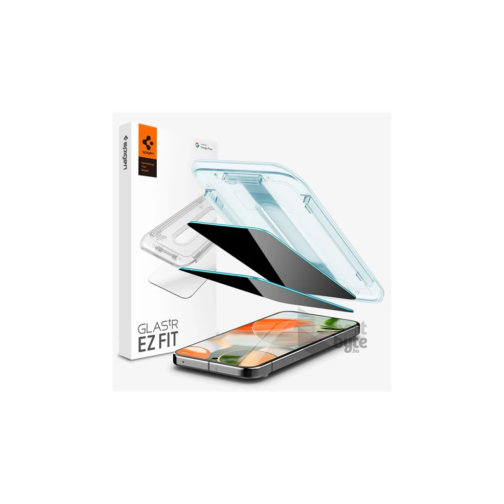 SPIGEN AGL09312 Google Pixel 9 Pro / Pixel 9 2.5D 9H üveg kijelzővédő + segédkeret