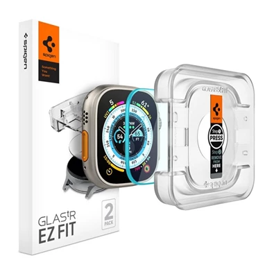 SPIGEN EZ FIT AGL05556 Apple Watch Ultra 49mm 2dbh átlátszó kijelzővédő üveg