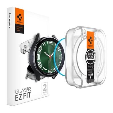 SPIGEN EZ FIT AGL07066 Samsung Galaxy Watch 6 Classic(SM-R960)/6 Classic eSIM(SM-R965)47mm 2db átlátszó kijelzővédő üveg