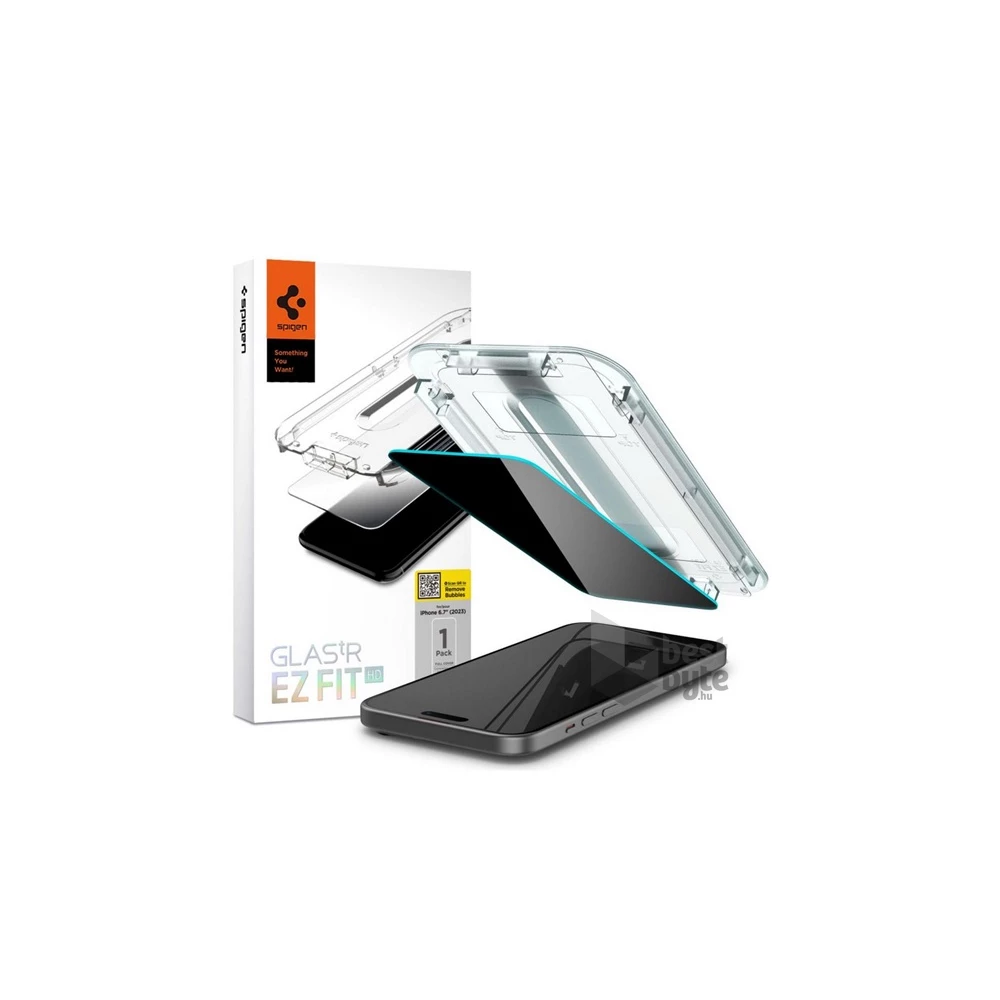 SPIGEN EZ FIT AGL07120 Apple iPhone 15 Pro átlátszó képernyővédő üveg
