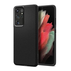 SPIGEN LIQUID AIR Galaxy S21 Ultra (SM-G998) 5G fekete szilikon hátlap