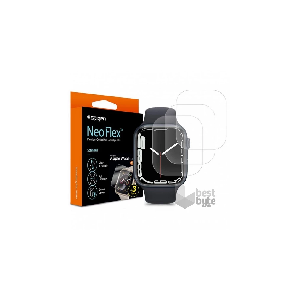 SPIGEN NEOFLEX AFL04049 Apple Watch Series 9/Series 4/Series SE 44mm 3db átlátszó képernyővédő fólia