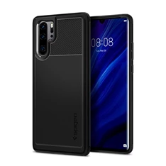 SPIGEN RUGGED ARMOR Huawei P30 Pro fekete szilikon hátlap