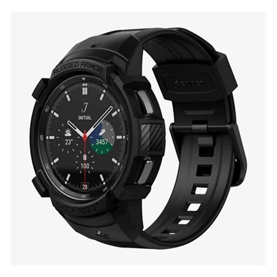 SPIGEN RUGGED ARMOR PRO ACS03832 Samsung Galaxy Watch 4 Classic (SM-R890) 46mm fekete pótszíj
