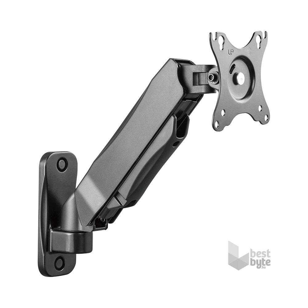 Stell SOS 1810 13"-32" VESA 100x100 Single egykaros gázdugattyús fali monitor tartó konzol