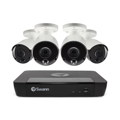Swann 8 csatornás IP megfigyelő rendszer 4db 4K  hőérzékelős csőkamerával, 2TB merevlemezzel - SWNVK-885804