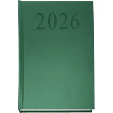 2026 A5 napi beosztású zöld határidőnapló