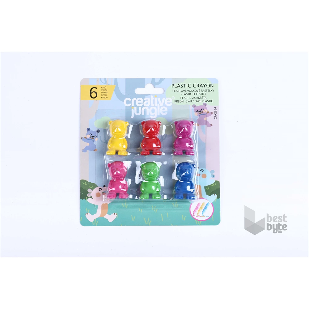 Sakota Creative Jungle Maci 6 db-os plasztik zsírkréta készlet