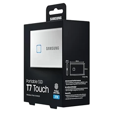 Samsung 1000GB USB 3.2 (MU-PC1T0S/WW) ezüst ujjlenyomatolvasós T7 Touch külső SSD