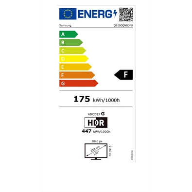 Samsung 100" QE100QN80FUXXH 4K UHD Smart Neo QLED Mini LED TV