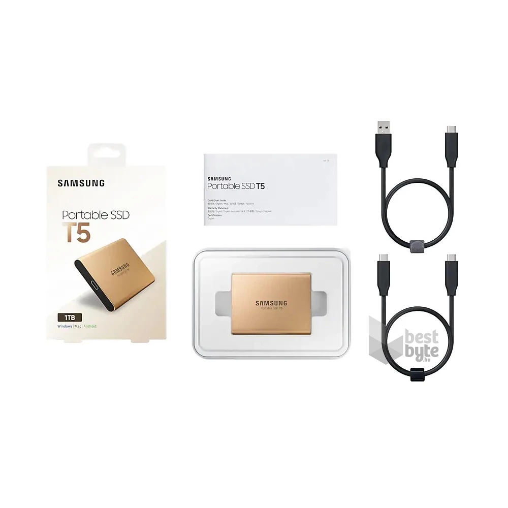 Samsung 1024GB USB 3.1 (MU-PA1T0G/EU) rózsaarany T5 külső SSD