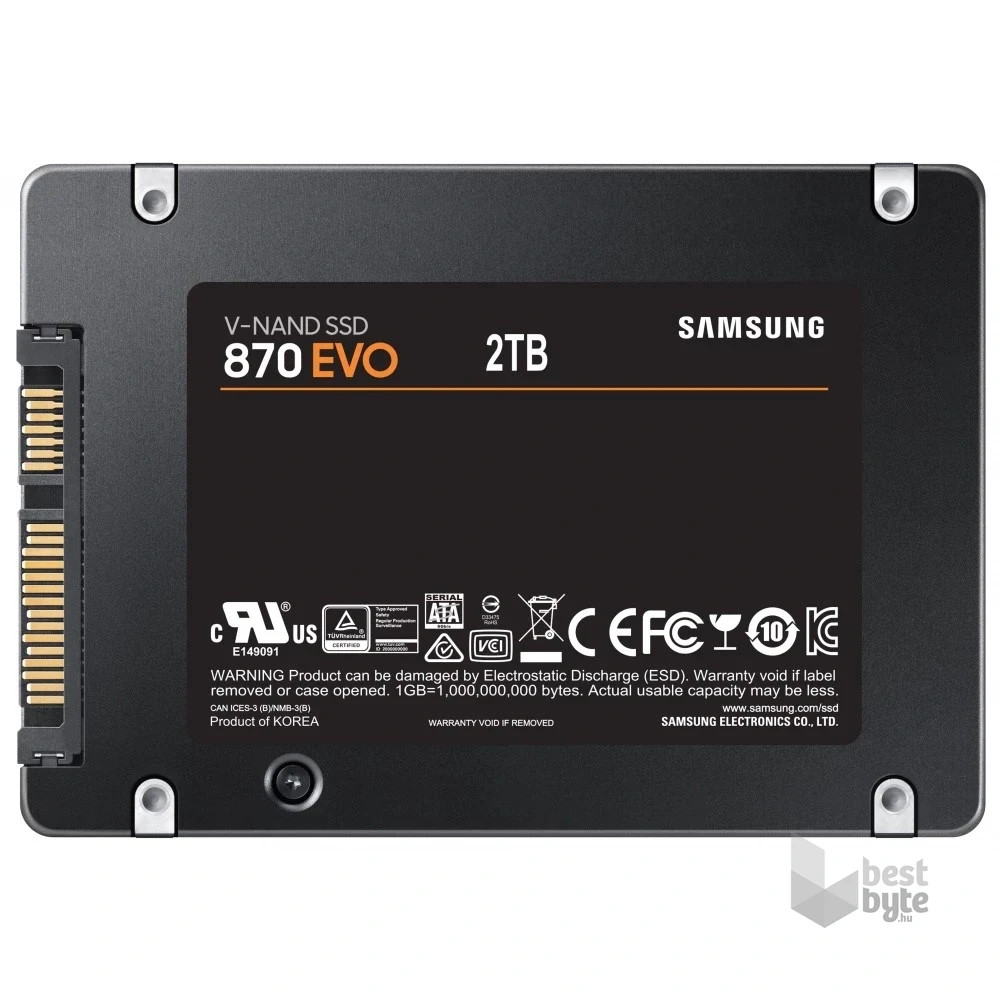 Samsung 2000GB SATA3 2,5" 870 EVO (MZ-77E2T0B/EU) SSD