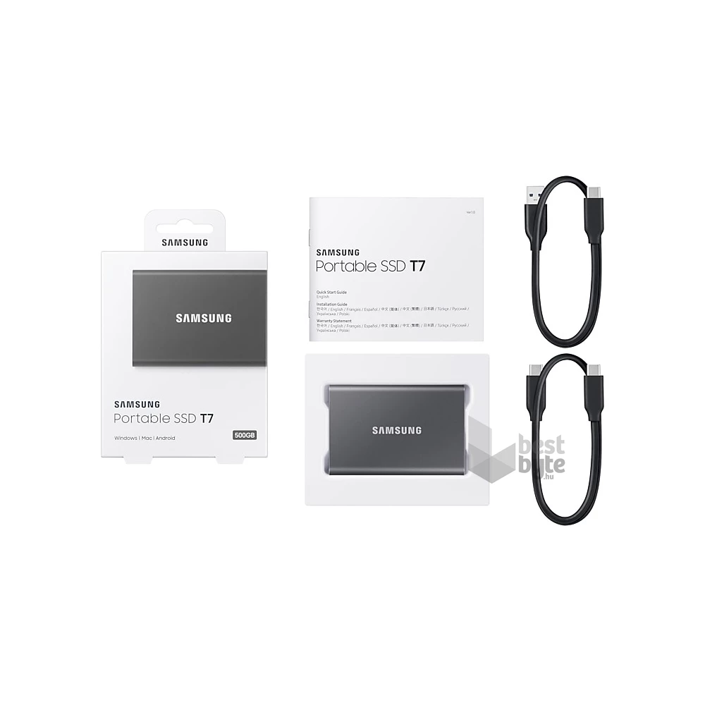 Samsung 2000GB USB 3.2 (MU-PC2T0T/WW) szürke T7 külső SSD