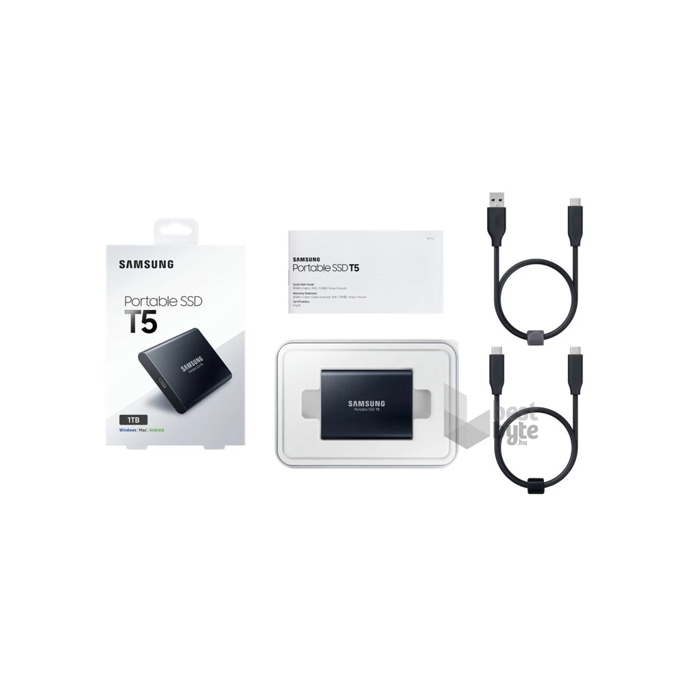 Samsung 2048GB USB 3.1 (MU-PA2T0B/EU) fekete T5 külső SSD
