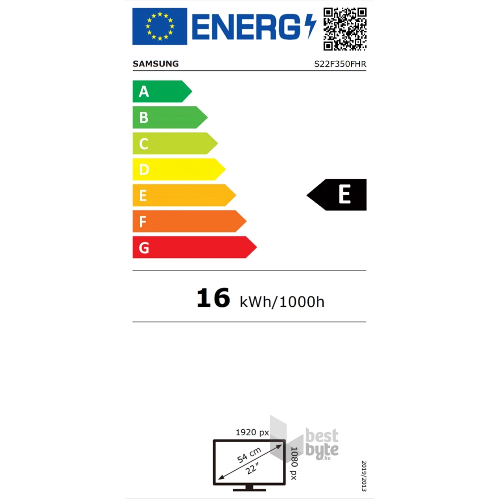 Samsung 21,5" S22F350FHR FHD TN VGA/HDMI fekete LED monitor
