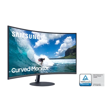Samsung 23,6" C24T550FDR LED HDMI Display port ívelt kijelzős kékes sötétszürke monitor